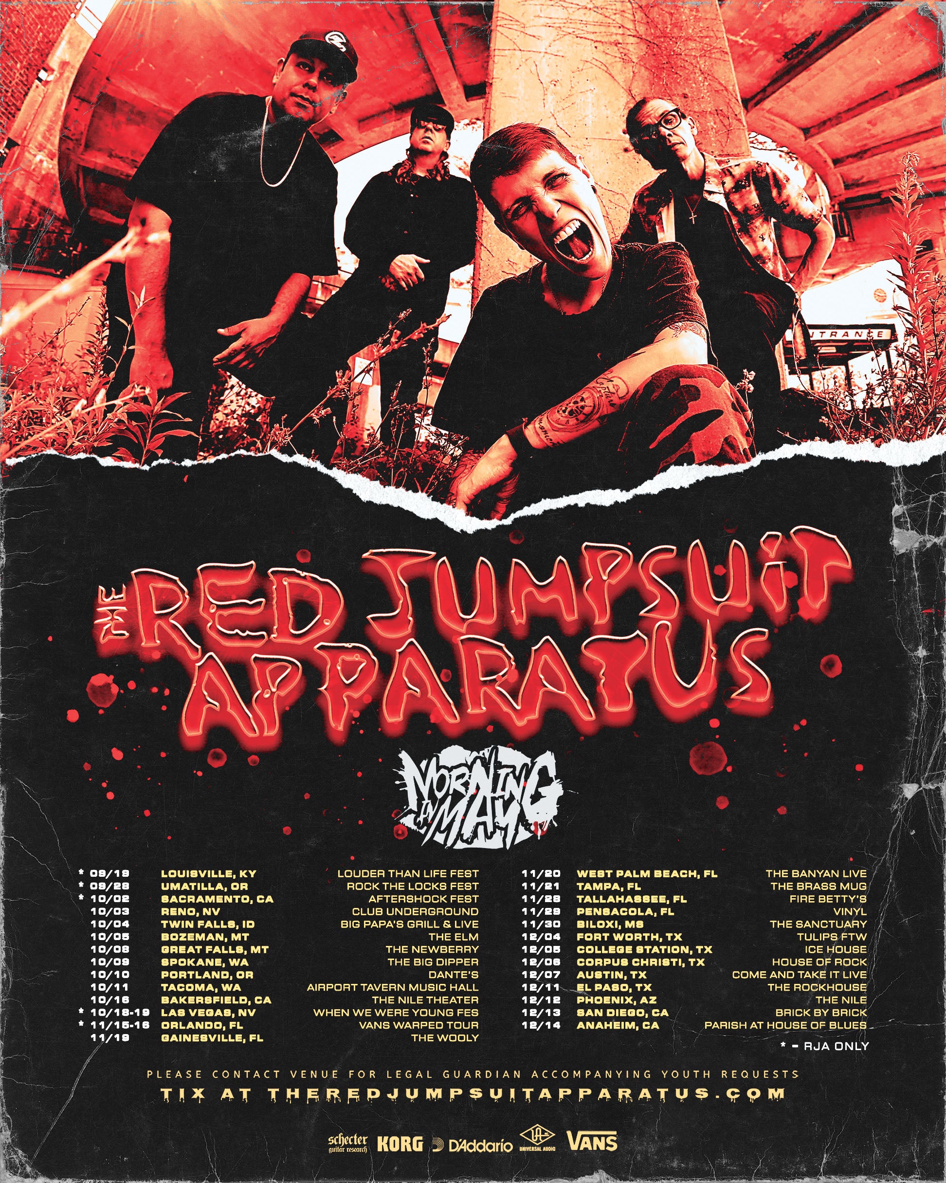 The Red Jumpsuit Apparatus | 11/21/2025 Tampa, FL @ Brass Mug
